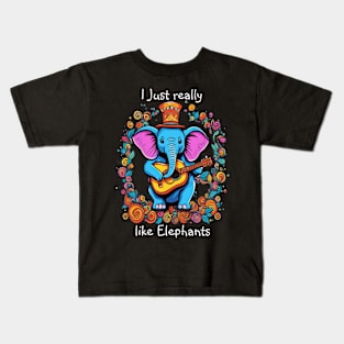 Elephonic Ruler I really like elephants Kids T-Shirt